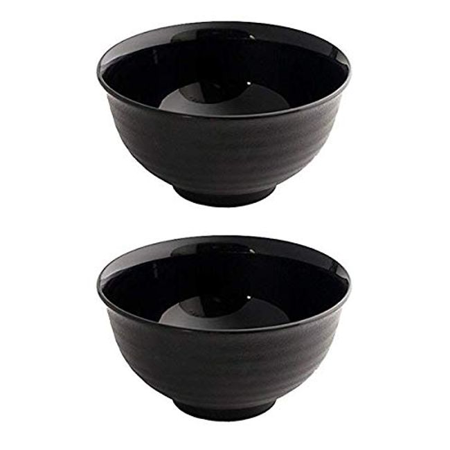 [Set of 2] Roven-use Rice Bowl, Black