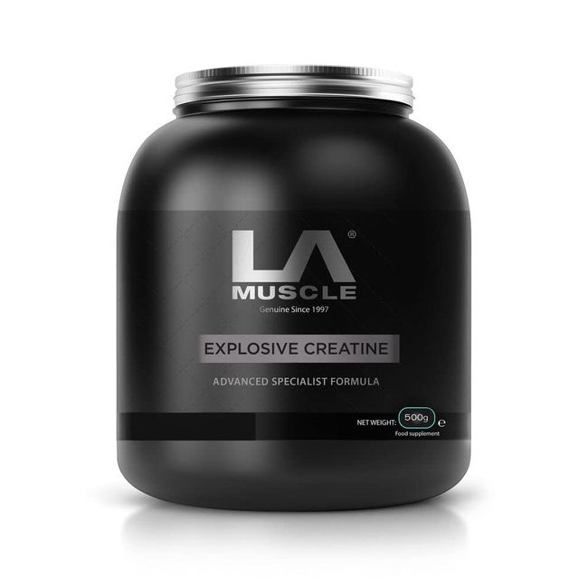 LA Muscle Explosive Creatine | Stronger Than Regular Creatine | with Taurine, Protein and CEE for Faster Gains and NO Water Retention