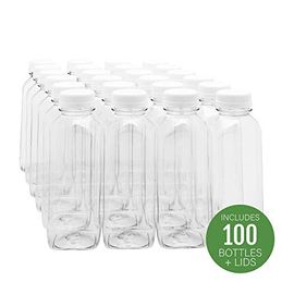 Restaurantware BEV Tek 24 Ounce Frosted Plastic Cups, 100 Disposable Drink Cups - Lids Sold Separately, Serve Hot or Cold Beverages, Clear Plastic