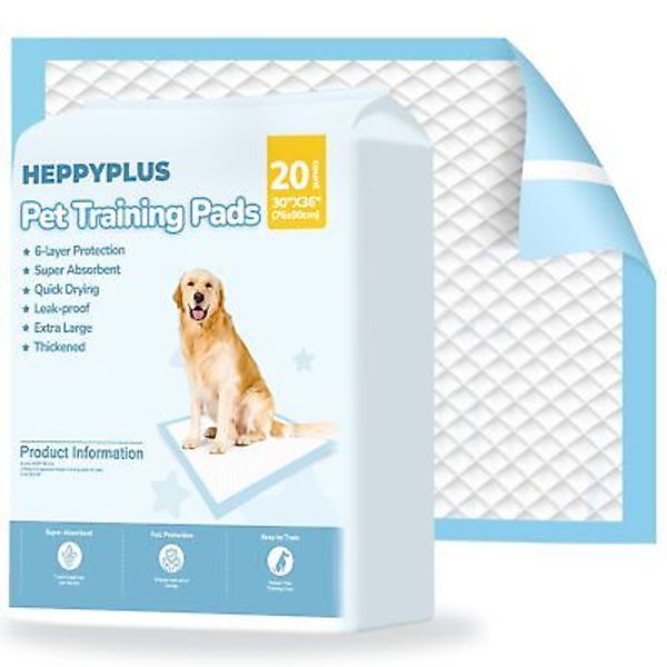 Dog Pee Pads Extra Large 20 Count, 30"x36" Pee Pads for Dogs, Pet Training Pa...