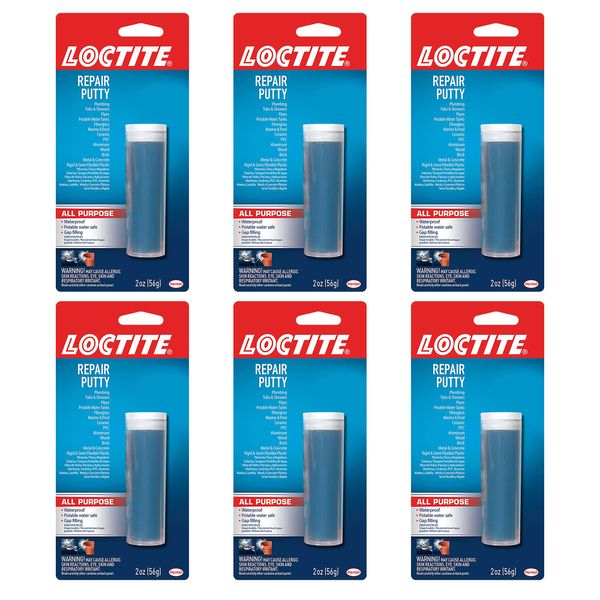 Loctite Epoxy Multi Purpose Repair Putty , 2 oz Stick, 6 Pack