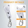 Portable Precise Thread Size Checker Keychain, Multi-Functional Nut and Bolt Thread Checker Bolt Size Finder Keychain, Quick Hand Measuring Tool (Silver 2PCS)