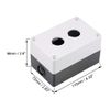 uxcell Push Button Switch Control Station Box 22mm 2 Button Holes White and Black