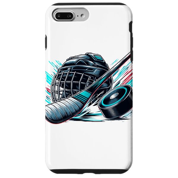 Ice Hockey Stick Helmet Hülle für iPhone 7 Plus/8 Plus