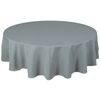 Home Direct Quality Round Fabric Tablecloth Table Cover 180cm 70" Grey Light