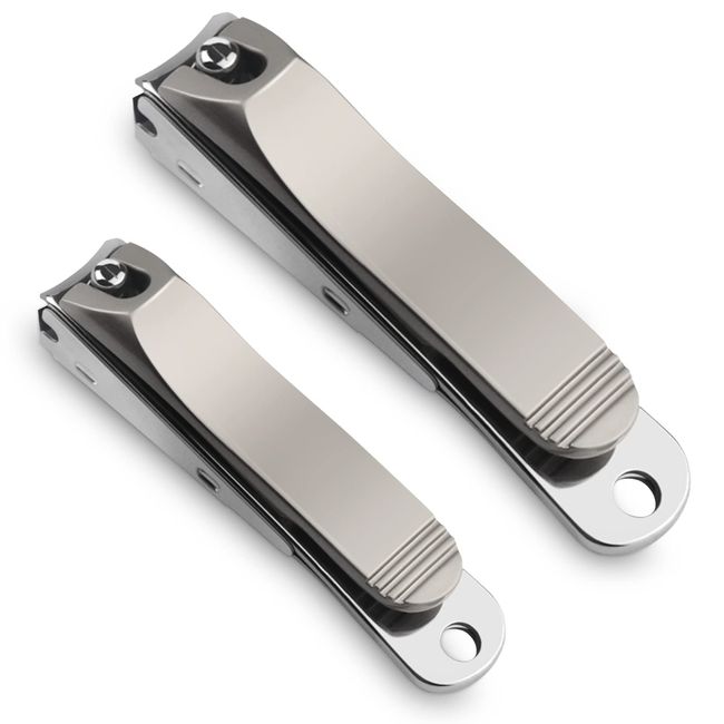 Toe Nail Clippers Adult, Nail Clippers with Catcher, 2 PCS Steel Nail  Clippers