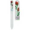 Blazek Glass Nail File Hand Painted Medium 140mm Czech Red 82SYP102