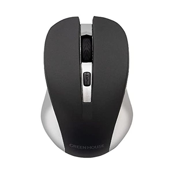 Greenhouse GH-MULNOA-SV Wireless Mouse with DPI Switching Button, Silver