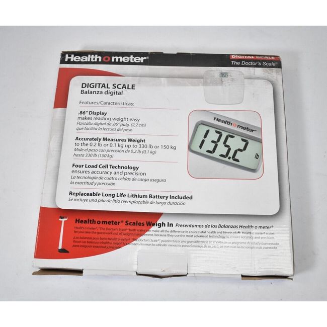 Health o Meter HDM770-05 330LB Limit Digital Weight Tracking Scale Black -  NEW