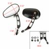 Black CNC Motorcycle Mirrors For Harley Davidson Softail Electra Glide Touring