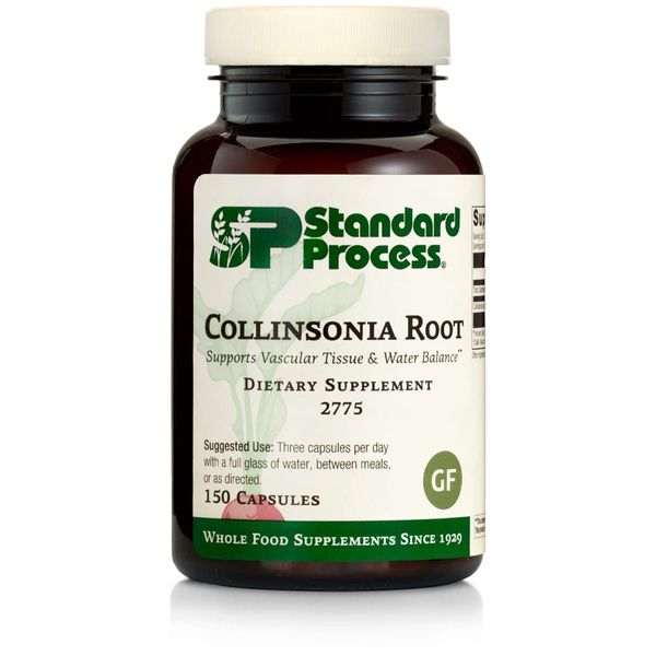 Standard Process Collinsonia Root - Whole Food Vascular Supplement, Digestive Health, Bladder Support, Digestion, and Kidney Support with Collinsonia Root -150 Capsules