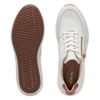 Clarks Womens Un Rio Zip Sneaker, White Leather, 6 UK
