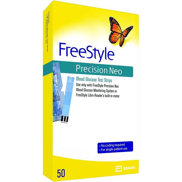 Freestyle Precision Neo Blood Glucose Test Strips, 50 Strips