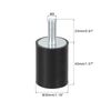 sourcing map M8 Thread Rubber Mounts, Vibration Isolators, Cylindrical Shock Absorber with Studs 30 x 40mm 2Pcs