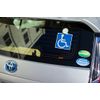 AMUZ SD-1 International Symbol Wheel Chair, Reflective Type, Magnet & Suction Cup, 1 Each
