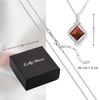Massive Necklace With Shimmering Rhombus Pendant And Adjustable Silver Snake Chain