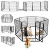 39"H Detachable 8 Panel Dog Kennel Exercise Playpen Multiple Shape Safe For Pet