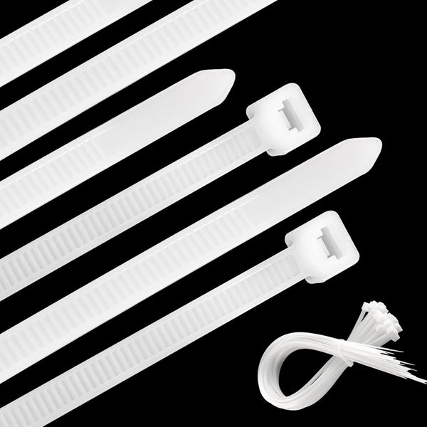 White Cable Ties 1000mm Large Cable Ties Self Float Extra Long Tie Wraps Indoor Outdoor Durable UV Resistant Cable Ties Repeating Cable Ties Pack of 15