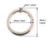 BIKICOCO 1'' Flat Spring Push Gate O-Ring Clasp Push Snap Hooks, for Handbags, Keys, Silver - 10 Pcs