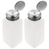 ULTECHNOVO 250ml Dispenser Anti-Static Push Down Pump Bottles Lockable Square Plastic Bottles, 2Pcs
