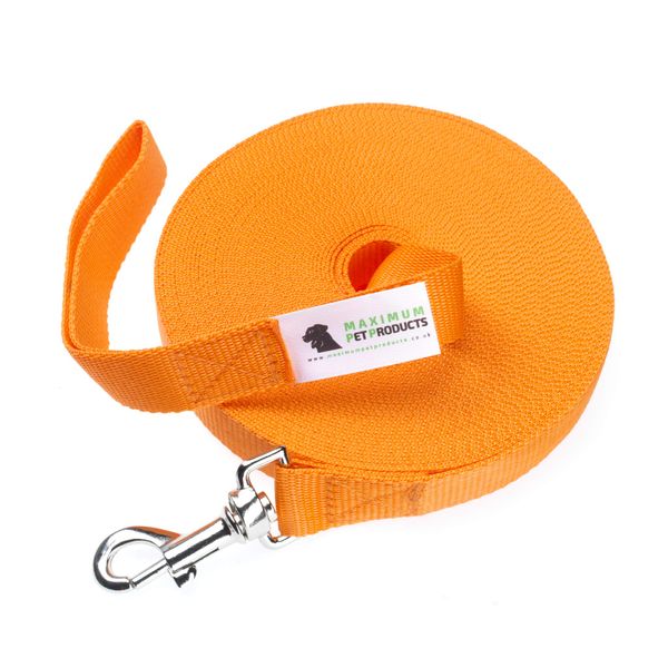 Maximum Pet Products Dog Training Lead (6ft/1.8m, Orange)