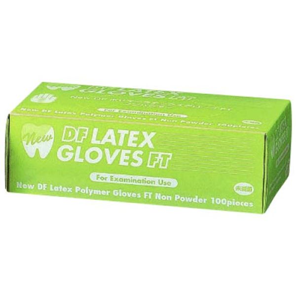 Ci Medical New DF Polymer Latex Gloves FT Non-Powder SS Size 1 Box (100 Count)