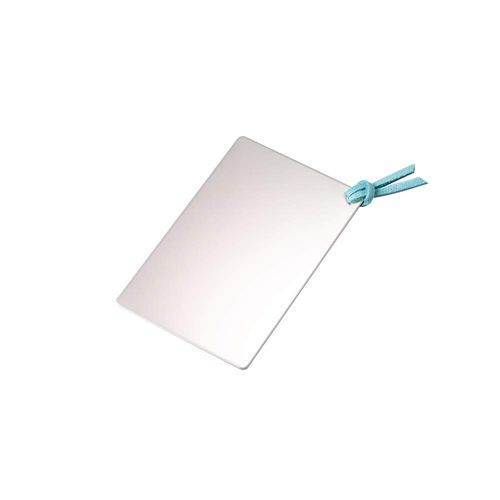 HORIUCHI MIRROR (Business Card Size Unbreakable Mirror), Safe and Safe, Unbreakable Stainless Steel Card Mirror, Blue String Included, Convenient for Checking Looks in Your Pocket, Cute, Cool, Makeup Mirror, For Sales, Going Out, Made in Japan