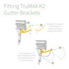 5 x TruMAX K2 Gutter Bracket C8043 Conservatory Guttering Replacement - Brown