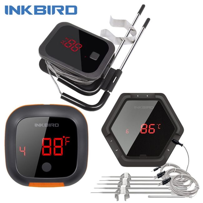 INKBIRD Wireless Bluetooth Grill BBQ Meat Thermometer with 4
