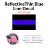 Thin Blue Line Decal Stickers, Wristband and Keychain Gift Package