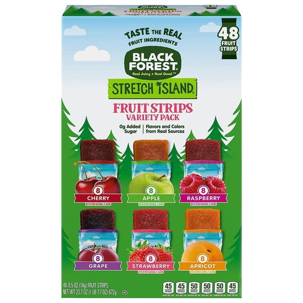 Stretch Island Black Forest Fruit Strips, Variety Pack, Cherry, Apple, Raspberry