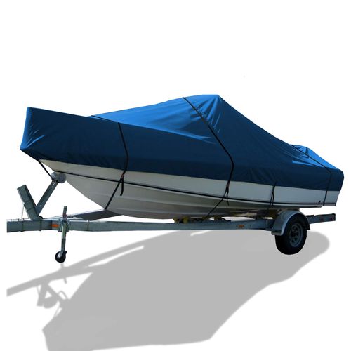 SavvyCraft Waterproof Center Console Boat Cover, Heavy Duty Boat Cover for Center Console Boat Fishing Boat, Fits Length 18'6" Beam up to 96" Blue Color