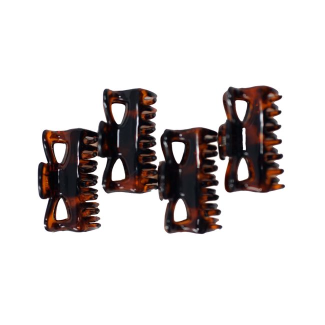 Sienna Pack of 4 Butterfly Design Brown colour or tort mini Hair claw Clip for Gilrs