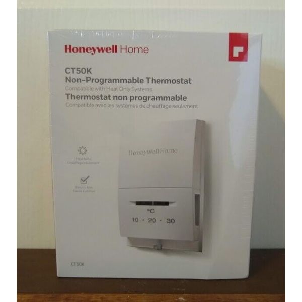 Honeywell Home CT50K White Non-Programmable Thermostat Compatible With Heat Only