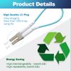 GwliUni 4 PCS OM3 Loopback Plug Tester Multimode LC-UPC Fiber Optical Duplex Cable Adapter 50/125