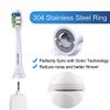 16 Pack Replacement Toothbrush Heads Compatible with Philips Sonicare Electric Toothbrush. 8er White, 8er Black.