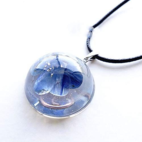Blue Corn Orgonite Kyanite Kyanite Round Lucky Lucky Lucky Amulet Stone Blue (Pendant) Natural Stone Accessory Cute, Stylish, Simple, Women's, Men's, Amulet Stone (Pendant Only), No Chain, Resin Stone