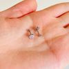 16G Titanium Internally Threaded Floral CZ Tragus Labret Lip Ear Helix Stud