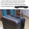 Bqlzr Luggage Strap Handle Replacement Suitcase Handle 9.25" With Black B113 Screws