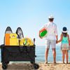 Extra Long Extender Wagon Cart,Collapsible Folding Heavy Duty Beach Wagon Cart