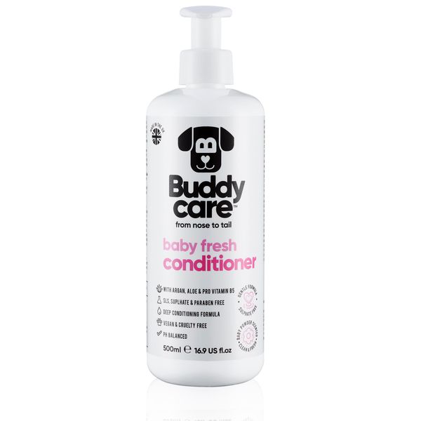 Baby Fresh Dog Conditioner by Buddycare - 500ml - Baby Powder Scented Puppy Conditioner with Aloe Vera & Pro Vitamin B5