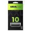 Gillette Labs with Exfoliating Bar and Heated Razor Blades, 10 Refills