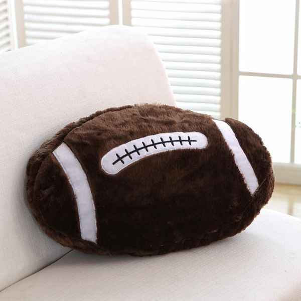 XIYUAN 22" Basketball Sports Pillow Plush Stuffed Sports Ball Toy Durable Plush Football Toys Pillow Home Decorative Throw Pillow Cushion Soft Sports Toy Gift(Rugby)