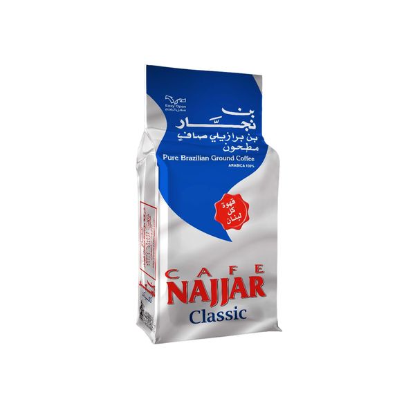 Café Najjar, Turkish Coffee, 100% Arabica Coffee Beans, Ground Coffee, Dark Roast, Lebanese Coffee, Arabic Coffee, Coffee Beverages, Works with Turkish Coffee Machine. (1, 1 Pound)