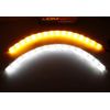 iJDMTOY White/Amber Switchback LED Strip Lighting Compatible with Light Retrofit w/Sequential Turn Signal Feature