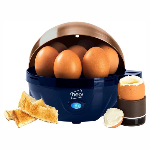 Neo 3 in 1 Durable Kitchen Electric Egg Cooker, Boiler, Poacher Poached Boiled & Omelette Maker Machine Steamer with Timer (Blue)