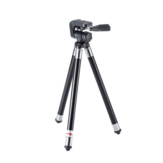 Sanwa Supply DG-CAM28 Tripod (8 Levels) Compatible with WEB Cameras 1/4" Screw Mount, Black