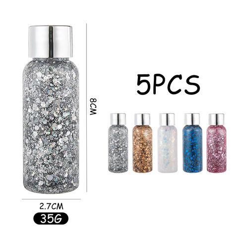 5 Pieces Of Gel Glitter, Mermaid Glitter, Facial Makeup Glitter, Gel Glitter, Eye Makeup Glitter, Nail Art Glitter, Dance And Performance Makeup Glitter