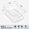 12 PACK Multi-Use Clear Plastic Storage Bins for Organizing W/ Labels - Home,...