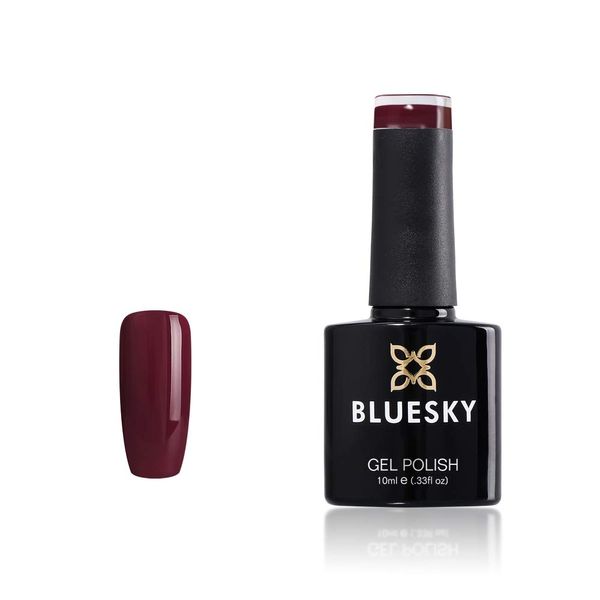 Bluesky Gel Nail Polish, Vienna FW01, Dark Red, 10 ml Long Lasting, Chip Resistant, 10 ml (Requires Drying Under UV LED Lamp)